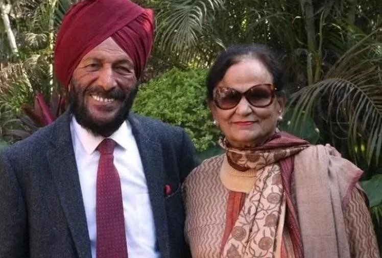 Milkha Singh with wife