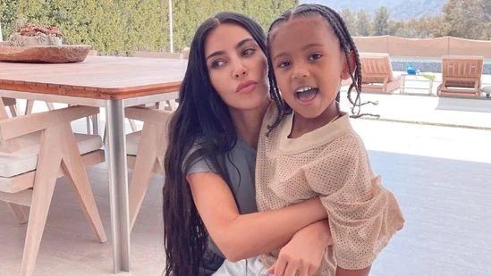 Kim Kardashian with second child Saint West