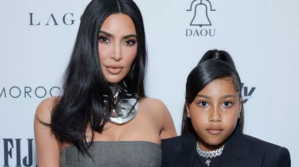 Kim Kardashian with first child North west