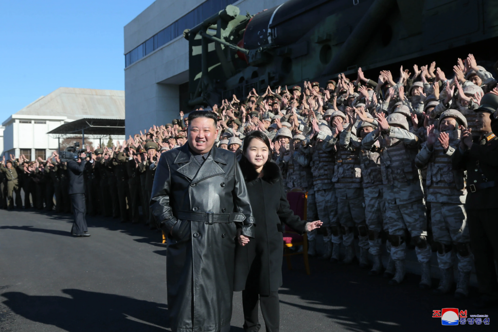 Kim Jong Un with daughter 