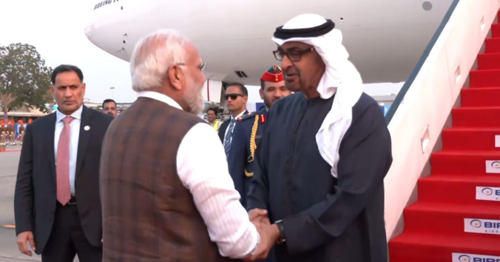 Mohammed bin Zayed Al Nahyan with PM Modi