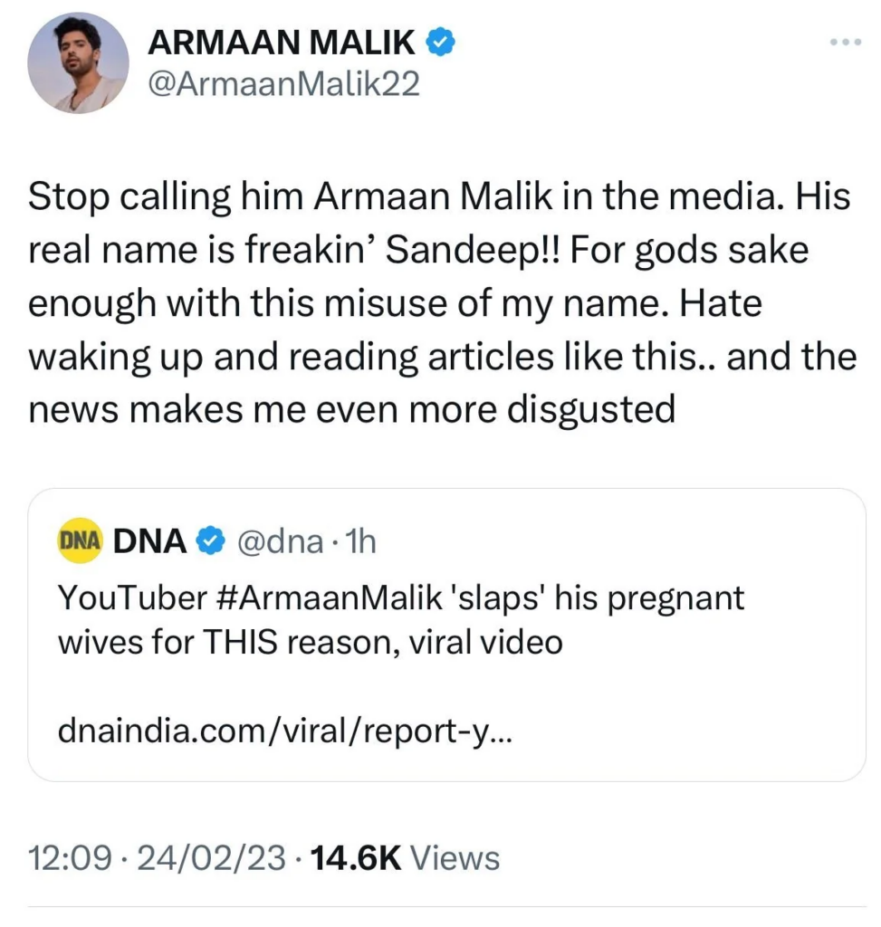 Arman Malik Controversy